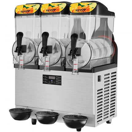 VEVOR Commerciële Slushy Machine 36L Single Bowl 75 Cup Margarita Maker 1100W RVS Margarita Smoothie Frozen Drink Maker Slushie Machine voor Party Cafe Restaurants Bars Etc.