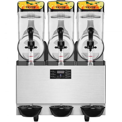 VEVOR Commerciële Slushy Machine 36L Single Bowl 75 Cup Margarita Maker 1100W RVS Margarita Smoothie Frozen Drink Maker Slushie Machine voor Party Cafe Restaurants Bars Etc.