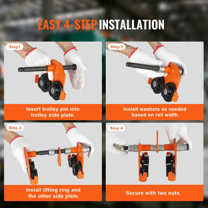 VEVOR Duwbalkwagen Handmatige wagen 1100 lbs/0,5 ton belasting 2.5