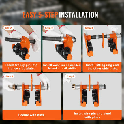 VEVOR duwbalkwagen Handmatige wagen 4400 lbs/2 ton belasting 2.5