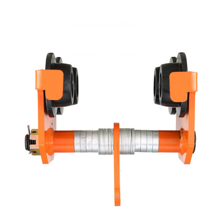 VEVOR loopkat 3 ton draagvermogen binnenkraan 63,5-203,2 mm verstelbare breedte kraan 300 x 295 x 308 mm verrijdbaar onderstel dubbele wieluitvoering steekwagen voor I en H balken binnenkraan laadkraan