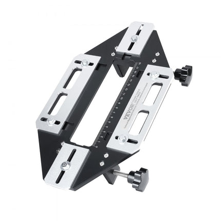VEVOR deurscharnier gleufzoeker 183 x 46 mm + 50 x 20 mm, montagehandleiding scharniersloten, deurscharniermeter, houtbewerkingsgatopener, positionering, boren, sleufmachine, geleideplaat