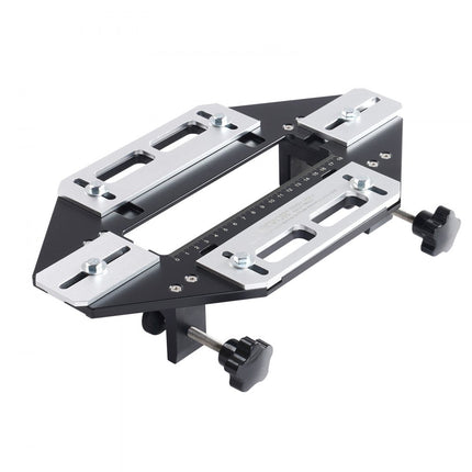 VEVOR deurscharnier gleufzoeker 183 x 46 mm + 50 x 20 mm, montagehandleiding scharniersloten, deurscharniermeter, houtbewerkingsgatopener, positionering, boren, sleufmachine, geleideplaat