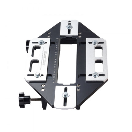 VEVOR deurscharnier gleufzoeker 183 x 46 mm + 50 x 20 mm, montagehandleiding scharniersloten, deurscharniermeter, houtbewerkingsgatopener, positionering, boren, sleufmachine, geleideplaat