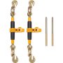 VEVOR ratelkettingbinder, 3/8"-1/2" zware lastbinder met G80 haak, veilige belastingslimiet van 12000 lbs, arbeidsbesparende antisliphandgreep, spankettingbinder voor dieplader,