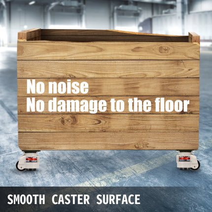 VEVOR 4-pack nivellerende zwenkwielen GD-60F, op plaat gemonteerde Footmaster zwenkwielen, 250 kg per wiel, nylon wiel en NBR-pad (GD-60F)