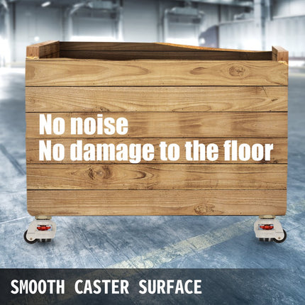 VEVOR 4-pack GD-80S op stuurpen gemonteerde footmaster-nivelleringsrol, 0,5 ton per nivelleringsrol, nylon wiel en NBR-pad (GD-80S)