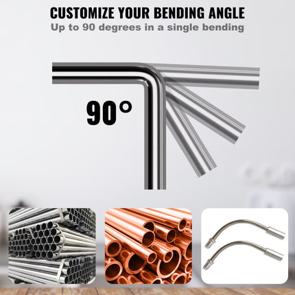 VEVOR pijpenbuiger Ø6-22mm pijpenbuiger handpijpenbuiger set pijpenbuiger vooruit en achteruit tot 90° + pijpsnijder voor airconditioning koeling automotive/hydraulische/pneumatische systemen