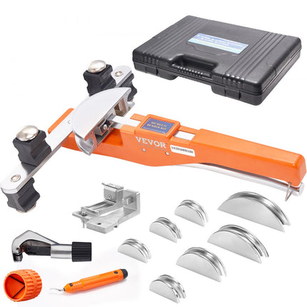 VEVOR pijpenbuiger Ø6-22mm pijpenbuiger handpijpenbuiger set pijpenbuiger vooruit en achteruit tot 90° + pijpsnijder voor airconditioning koeling automotive/hydraulische/pneumatische systemen