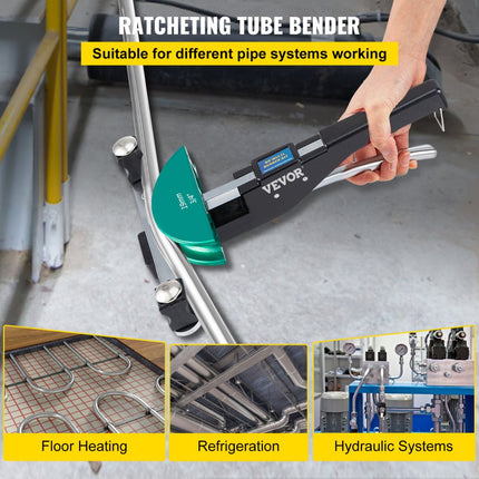 VEVOR Koperen pijpenbuiger HVAC Koeling Ratelpijpenbuiger 1/4" tot 7/8