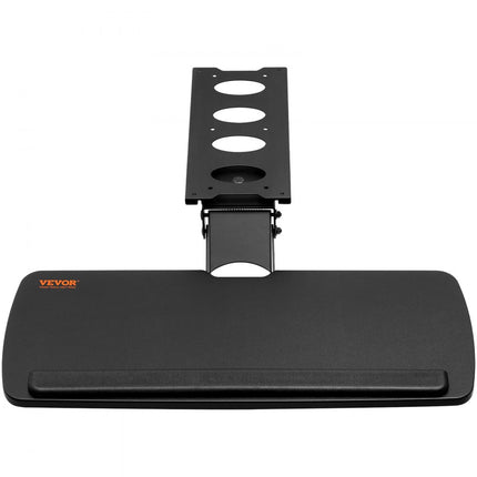 VEVOR Toetsenbordplank onder het bureau, groot 250 x 635 mm, toetsenbordplank 0-220 mm in hoogte verstelbaar, toetsenbordplank, toetsenborduitschuifbaar voor kantoor, thuis, etc.