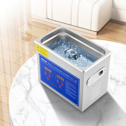 VEVOR Ultrasoon Reiniger JPS-20A Ultrasonic Cleaner 3L Cleaner Ultrasonic Ultrasonic Cleaner Ultrasoon reinigingsapparaat roestvrij staal