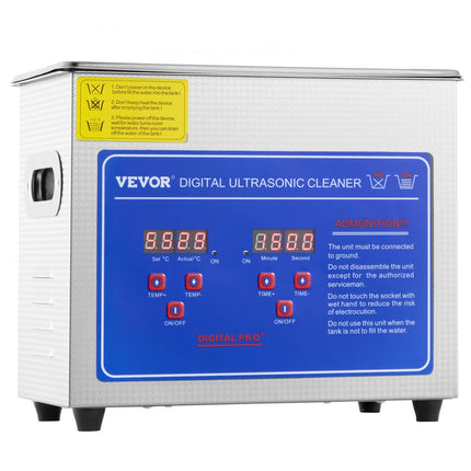 VEVOR Ultrasoon Reiniger JPS-20A Ultrasonic Cleaner 3L Cleaner Ultrasonic Ultrasonic Cleaner Ultrasoon reinigingsapparaat roestvrij staal