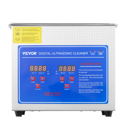 VEVOR Ultrasoon Reiniger JPS-20A Ultrasonic Cleaner 3L Cleaner Ultrasonic Ultrasonic Cleaner Ultrasoon reinigingsapparaat roestvrij staal