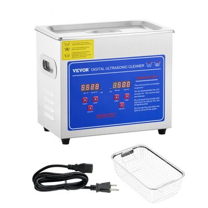 VEVOR Ultrasoon Reiniger JPS-20A Ultrasonic Cleaner 3L Cleaner Ultrasonic Ultrasonic Cleaner Ultrasoon reinigingsapparaat roestvrij staal