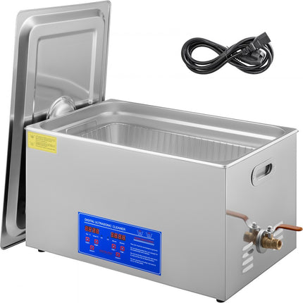 VEVOR Ultrasoon Reiniger 22l 22 L Ultrasonic Cleaner Flow Valve Basket System Stainless Steel Excellent