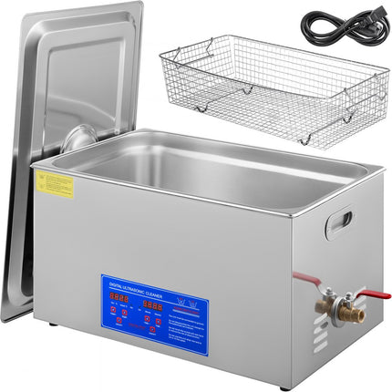 VEVOR Ultrasoon Reiniger 22l 22 L Ultrasonic Cleaner Flow Valve Basket System Stainless Steel Excellent