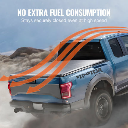 VEVOR vrachtwagenbedovertrek, oprolbare vrachtwagenbedovertrek, compatibel met Ford F-150 Styleside vrachtwagenbed 2009-2024, voor 16,7 x 16,4 m vrachtwagenbed, zacht PVC-materiaal, 100% vrachtwagenbedtoegang