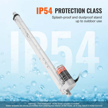 VEVOR 1500N Lineaire actuator DC 12V Lineaire aandrijving IP54 Elektrische lineaire motor 450 mm Slaglengte Geluidsniveau ≤60 dB Elektrische deuropener 5 mm/s Rijsnelheid Lineaire technologie Aanpassing Aandrijving