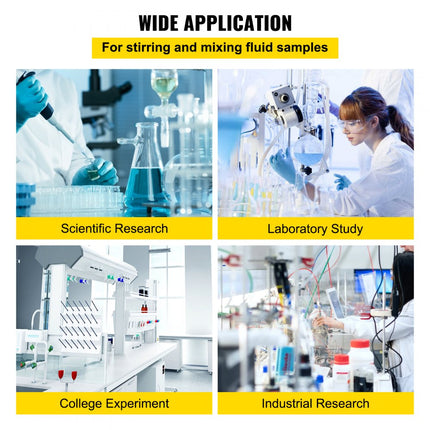 VEVOR Magnetische Roerder 200-2000 Rpm Digitale Magnetische Verwarmingsplaat 2L 500 W Vermogen Magnetische Roerder Max 572°F / 300°C