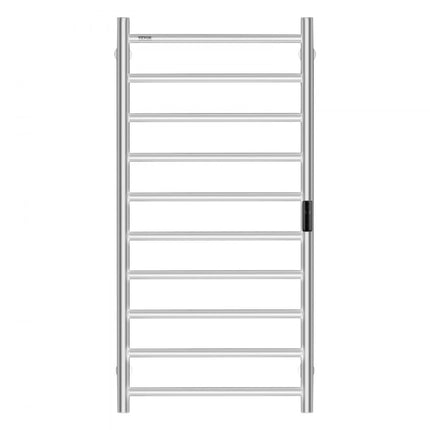 VEVOR handdoekdroger handdoekverwarmer wandhanddoekhouder 10 staven zilver