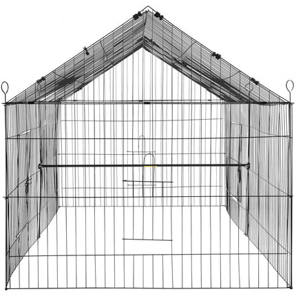 VEVOR Kippenhok Kippenhuis 220x106x104cm Klein Dierenhok Buitenverblijf Volière