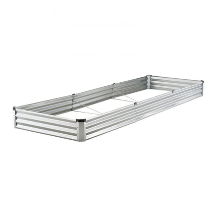 VEVOR verhoogde plantenbak metaal groentebed plantenbak 3605x1205x285mm zilver