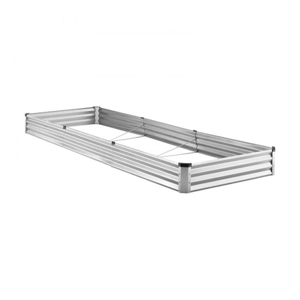 VEVOR verhoogde plantenbak metaal groentebed plantenbak 3605x1205x285mm zilver