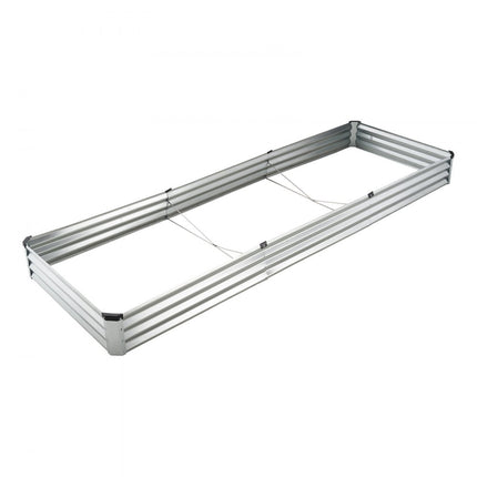 VEVOR verhoogde plantenbak metaal groentebed plantenbak 3605x1205x285mm zilver