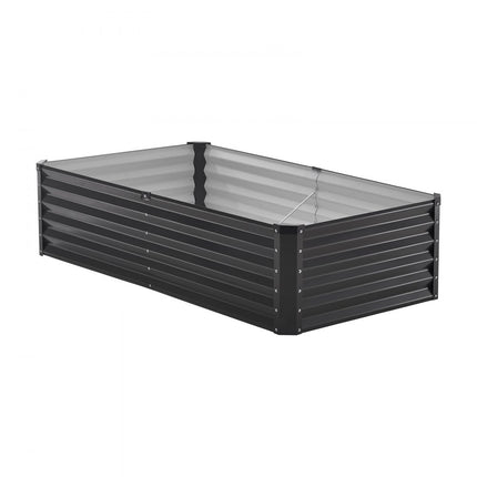 VEVOR verhoogde plantenbak metalen plantenbak 180x90x60cm donkergrijs
