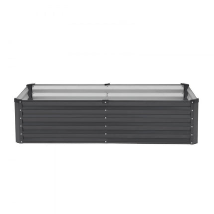 VEVOR verhoogde plantenbak metalen plantenbak 180x90x60cm donkergrijs