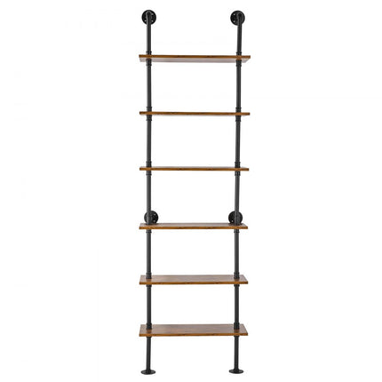 VEVOR Zwevende Plank Industriële Pijpplank Wandplank Plank Buizen 6 Niveaus 61x25cm
