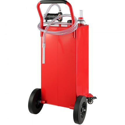 VEVOR brandstofwagen 113,6L jerrycan benzinejerrycan 561x563x1179mm gasbrandstoftankcontainer 23,5L/min Max.debiet vervangende jerrycan benzinetank Geschikt voor diesel smeerolie benzine