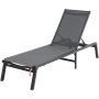 VEVOR ligstoel, strandligstoel, ligstoel, ligstoel, 182x60x88cm, donkergrijs