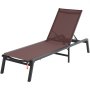 VEVOR ligstoel, strandligstoel, ligstoel, ligstoel, 182 x 60 x 88 cm, bruin