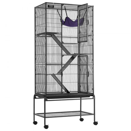 VEVOR kooi voor kleine dieren 4-laags frettenkooi 3 oprijplaten 755x455x1755mm