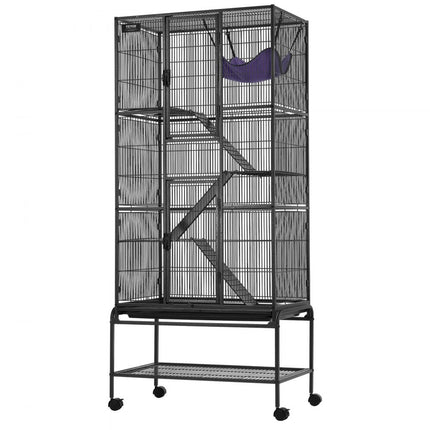 VEVOR kooi voor kleine dieren 4-laags frettenkooi 3 oprijplaten 755x455x1755mm