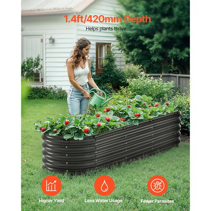 VEVOR verhoogd bed plantenbed groentebed plantenbak bloembed 1190x595x420mm