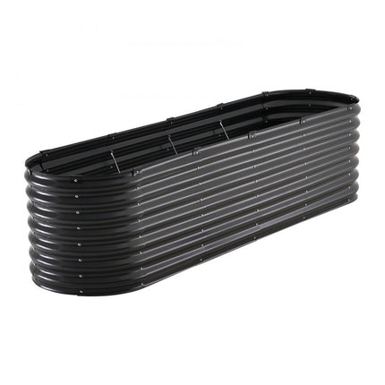 VEVOR verhoogde plantenbak metalen plantenbak 240x60x56cm donkergrijs