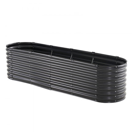 VEVOR verhoogde plantenbak metalen plantenbak 240x60x56cm donkergrijs