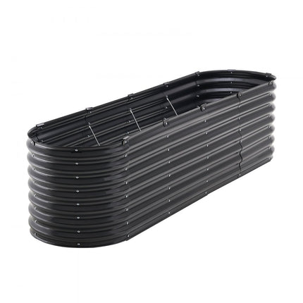 VEVOR verhoogde plantenbak metalen plantenbak 240x60x56cm donkergrijs