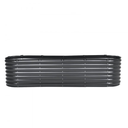 VEVOR verhoogde plantenbak metalen plantenbak 240x60x56cm donkergrijs