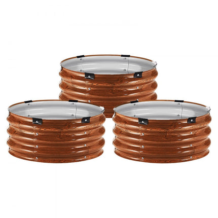 VEVOR verhoogde plantenbak metalen plantenbak set van 3 590x265mm