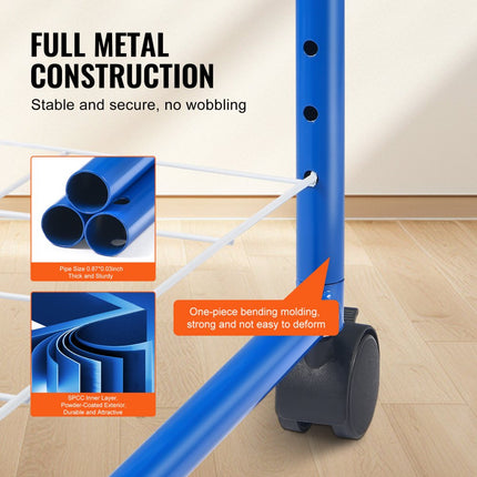 VEVOR Art Droogrek 25 Afneembare Planken Verfdroogrek Blauw