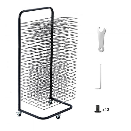 VEVOR Art Droogrek 25 verwijderbare planken Verfdroogrek oprolbaar