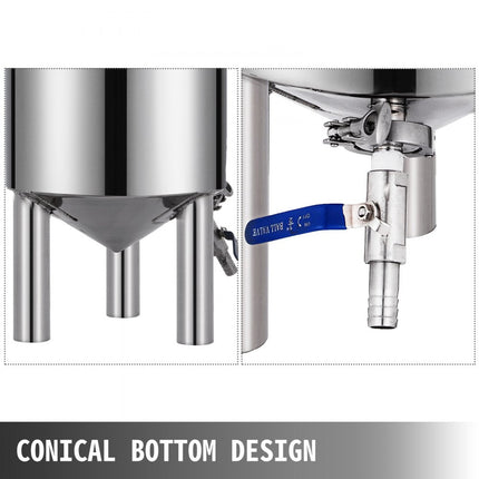 6.9 Gallon 304 roestvrijstalen vergister 21,7 inch hoogte