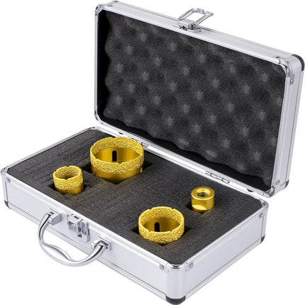 VEVOR Tegels Diamantboorset 4 Stuks Diamant Gecoate Gatenzagen 60 mm Tegel Gatenzaagset Gemaakt van Diamant Gebruikt voor het Boren van Harde