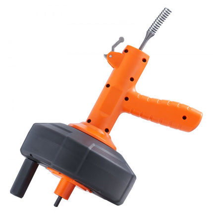 VEVOR riool ontstoppingsmachine 0,63x762 cm verenstaalkabel afvoerreiniger met trommel handmatige & elektrische automatische invoer