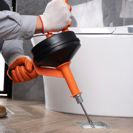 VEVOR riool ontstoppingsmachine 0,6 x 76,2 cm verenstaalkabel afvoerreiniger met trommel handmatige & elektrische handmatige invoer