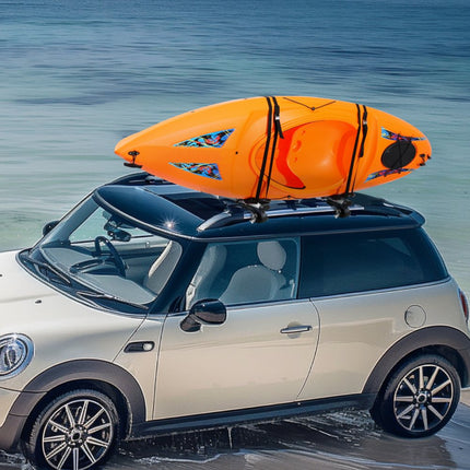 VEVOR Kajak-imperiaal, 1 paar J-Bar, zacht imperiaal, opvouwbaar, topmontage, drager voor kajak, surfplank, kano, SUP, skiboard, montage op auto, SUV, vrachtwagen, 1 kajak